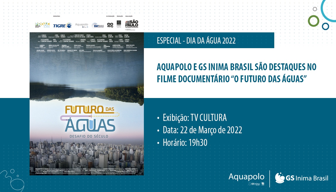 AQUAPOLO E GS INIMA BRASIL SÃO DESTAQUES NO FILME DOCUMENTÁRIO “O FUTURO DAS ÁGUAS”